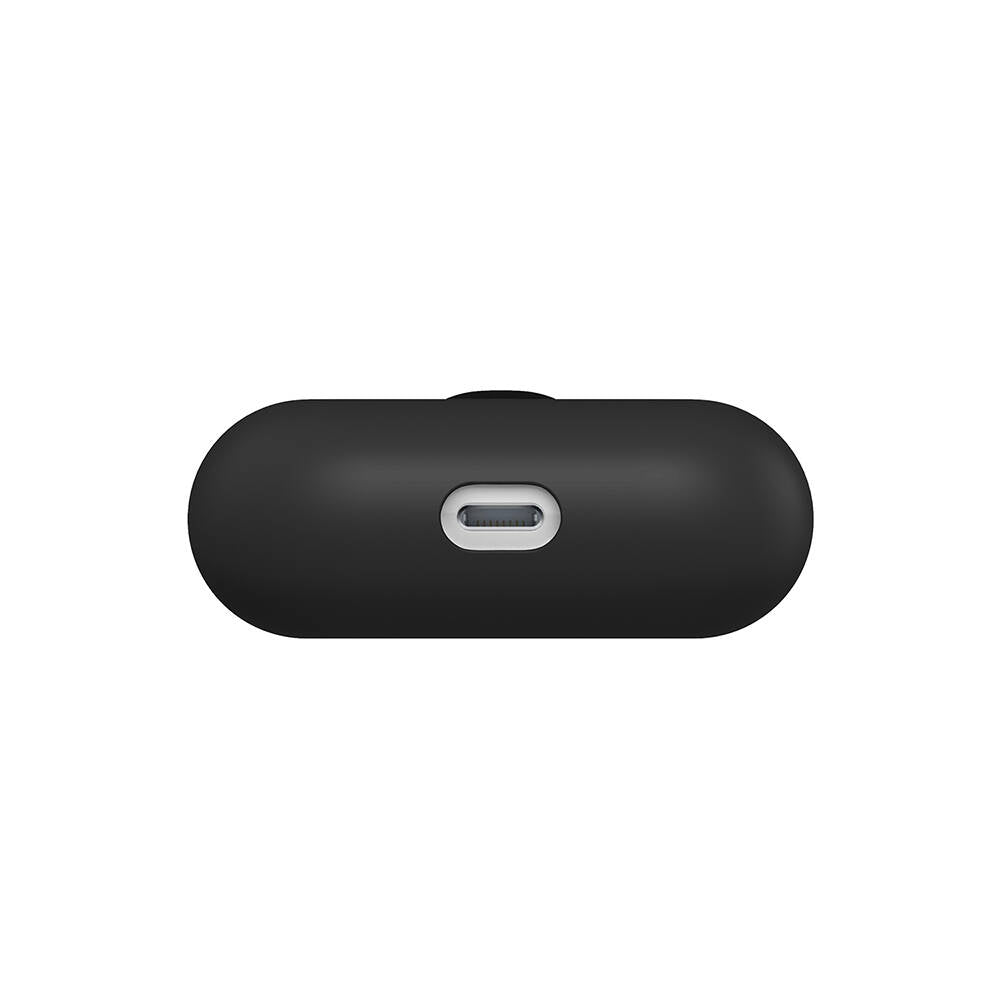 Apple Airpods Pro Kılıf Boyun Askılı Parlayan Düğmeli Lisanslı Switcheasy Colors Silikon Kapak Siyah