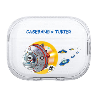 Apple Airpods Pro Kılıf Desenli Koruyucu Benks Casebang Departure Explore Silikon Kılıf Siyah