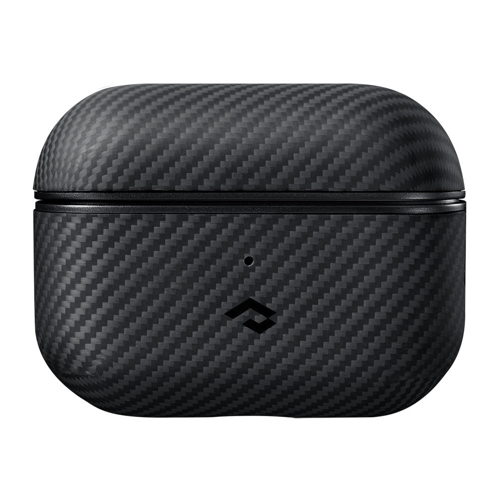 Apple Airpods Pro Kılıf M-safe Şarj Özellikli 600D Aramid Fiber Pitaka Classic Serisi Black-Grey Twill Kılıf Siyah-Gri
