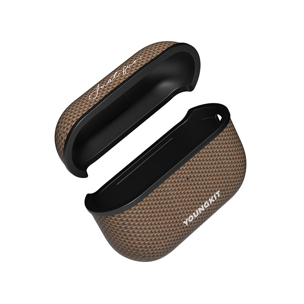 Apple Airpods Pro Case M-Safe Charging Feature Aramid Fiber Youngkit 1500D Kevlar Extreme Wing Series Cover Black