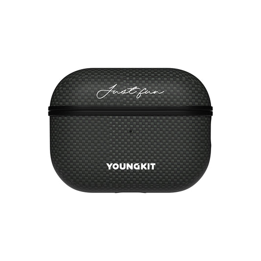 Apple Airpods Pro Kılıf M-safe Şarj Özellikli Aramid Fiber Youngkit 1500D Kevlar Extreme Wing Serisi Kapak Siyah