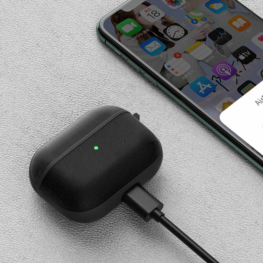 Apple Airpods Pro Case Wiwu Calfskin Case Brown
