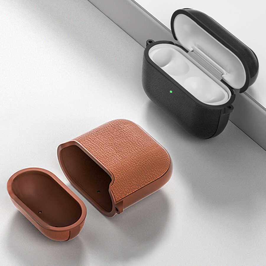 Apple Airpods Pro Case Wiwu Calfskin Case Brown
