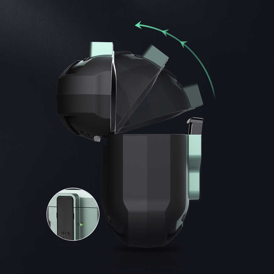 Apple Airpods Pro Kılıf Wiwu Mecha Kılıf Siyah
