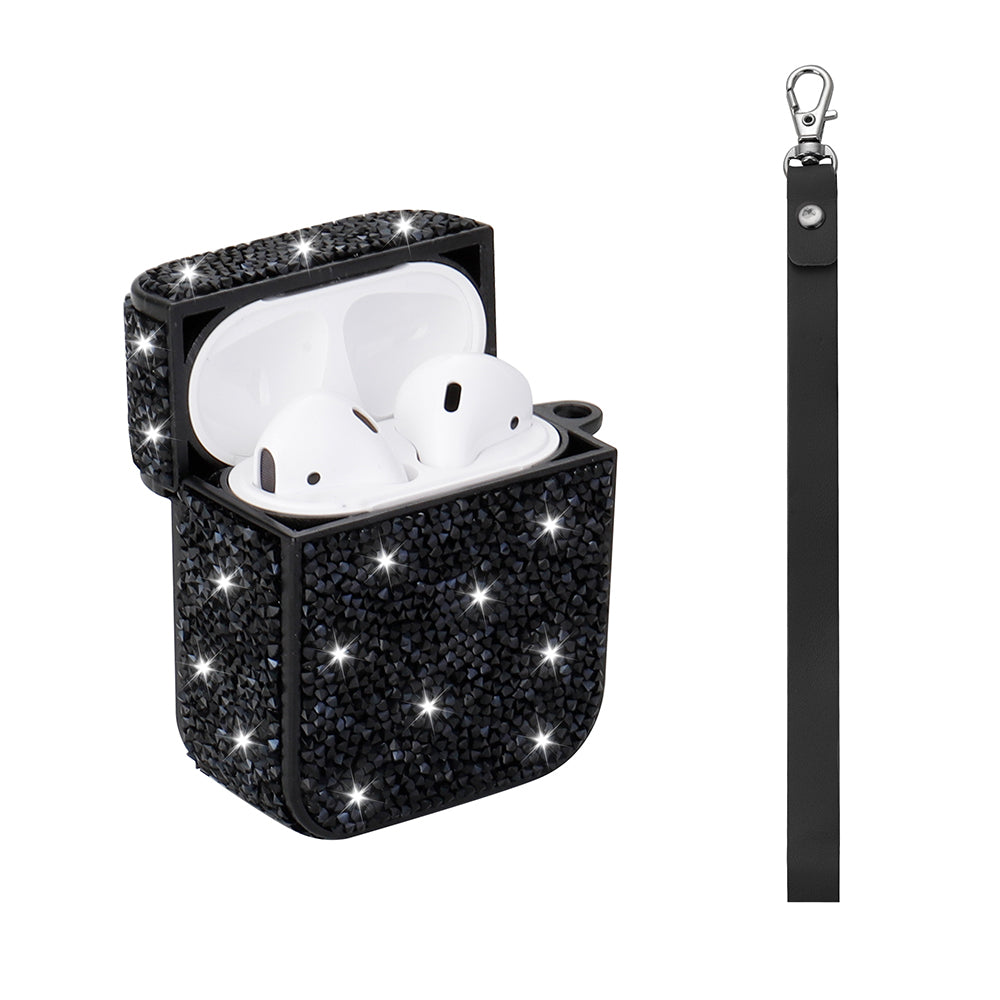 Apple Airpods Zore Airbag 45 Bilek Askı Aparatlı Simli Şeffaf Kılıf Pembe