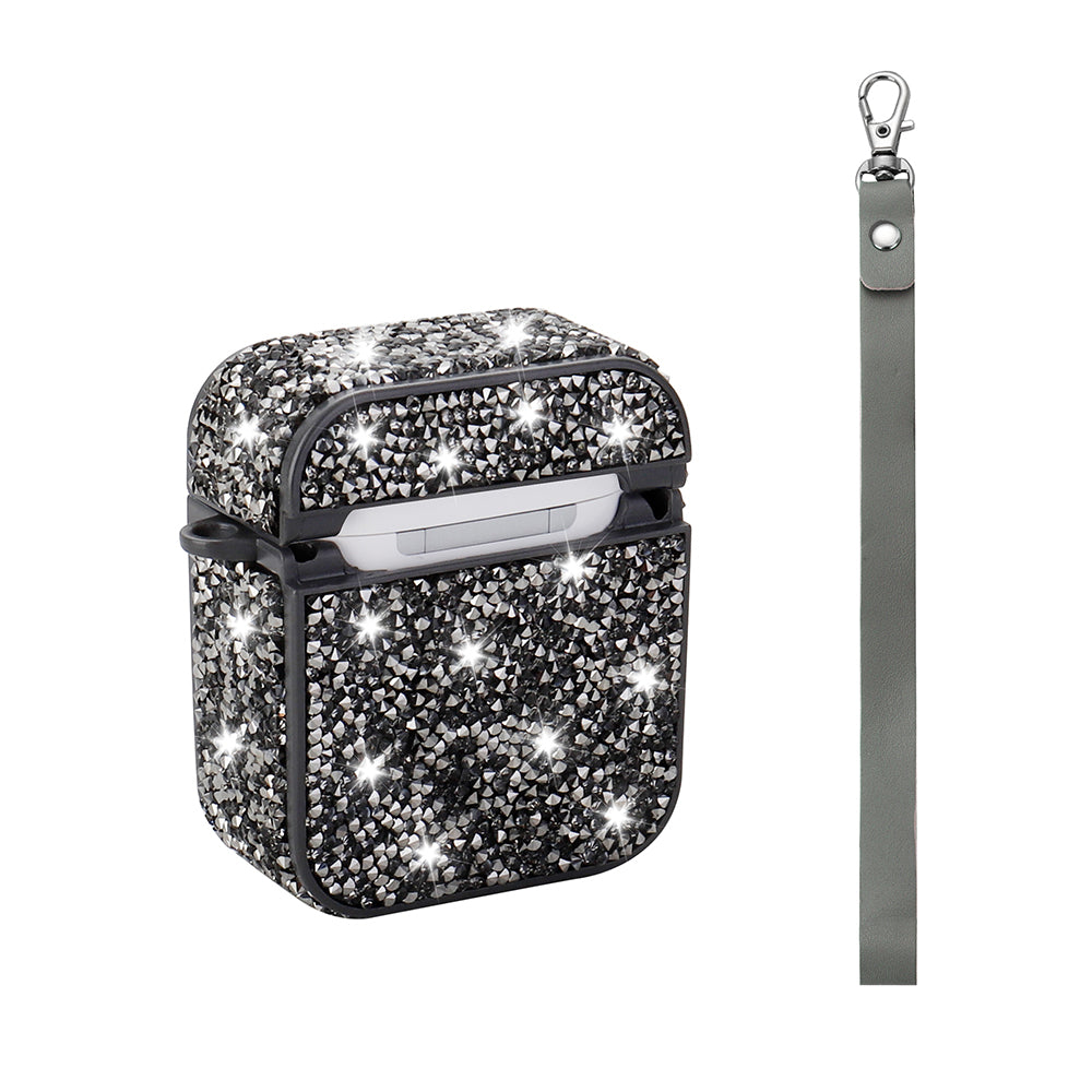 Apple Airpods Zore Airbag 45 Bilek Askı Aparatlı Simli Şeffaf Kılıf Pembe