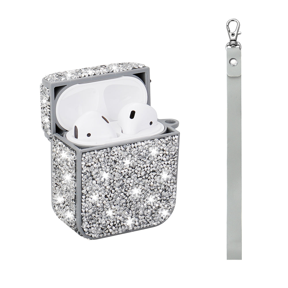 Apple Airpods Zore Airbag 45 Bilek Askı Aparatlı Simli Şeffaf Kılıf Gold