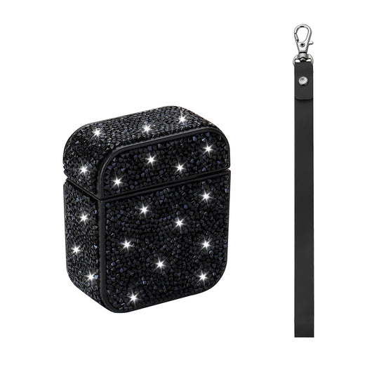 Apple Airpods Zore Airbag 45 Bilek Askı Aparatlı Simli Şeffaf Kılıf Siyah