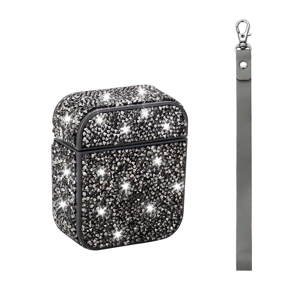 Apple Airpods Zore Airbag 45 Bilek Askı Aparatlı Simli Şeffaf Kılıf Gri