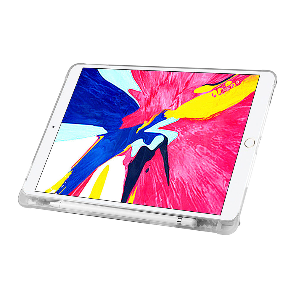 Apple iPad 10.2 2021 (9th Generation) Case Zore Tri Folding Stand Case with Pencil Compartment Gray