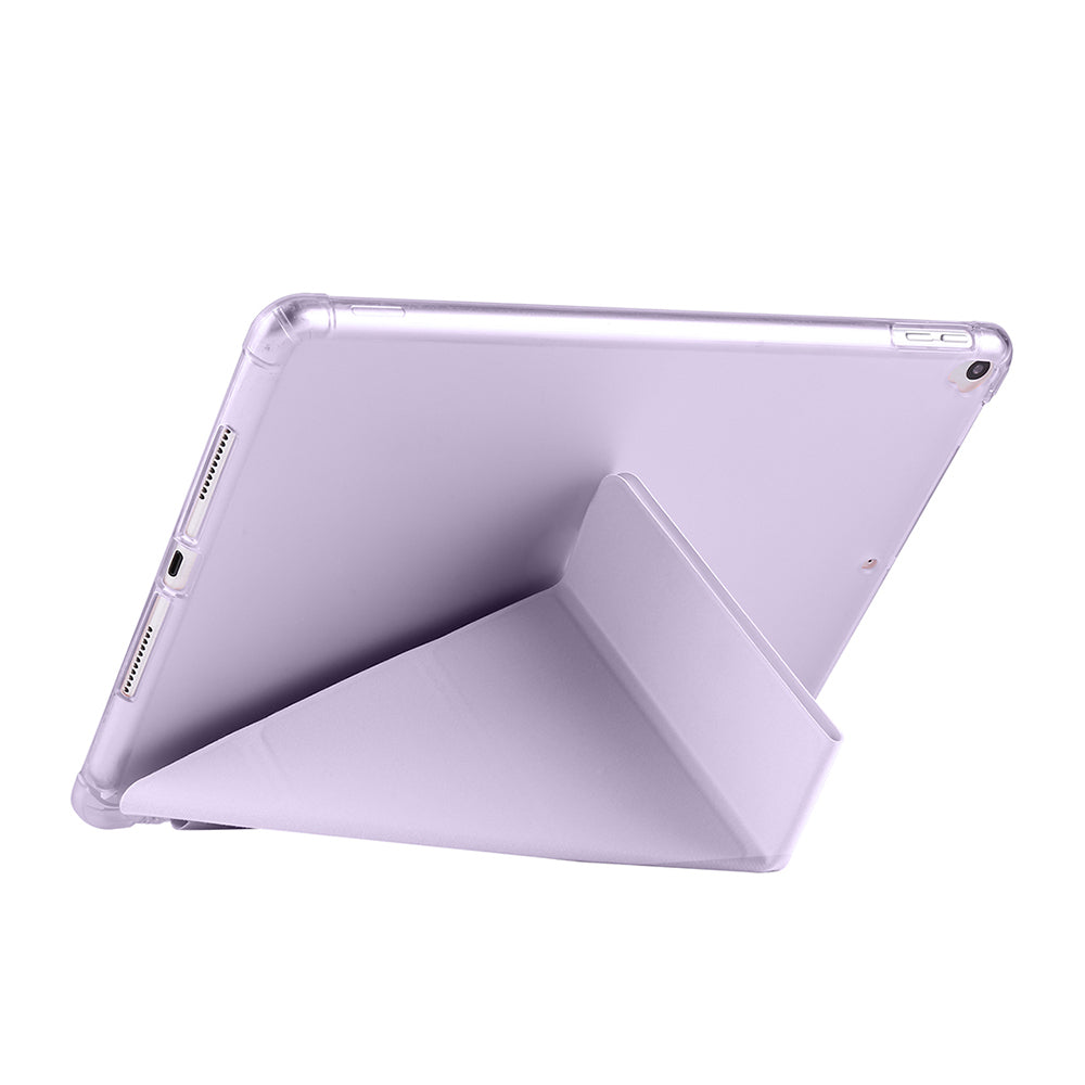 Apple iPad 10.2 (8th Generation) Case Zore Tri Folding Stand Case with Pencil Compartment Lilac
