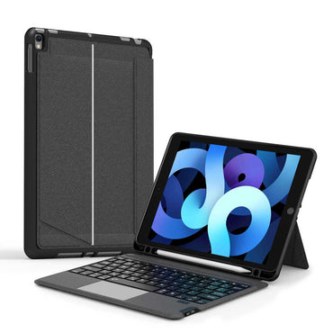 Apple iPad 10.2 (8.Nesil) Wiwu Mag Touch Klavyeli Standlı Kılıf Siyah