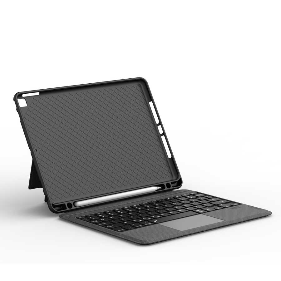 Apple iPad 10.2 (8th Generation) Wiwu Mag Touch Keyboard Stand Case Black