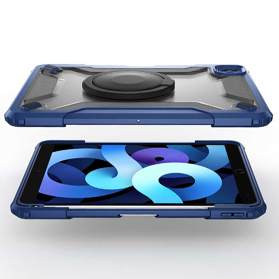 Apple iPad 10.2 (8th Generation) Wiwu Mecha Rotating Stand Tablet Case Blue