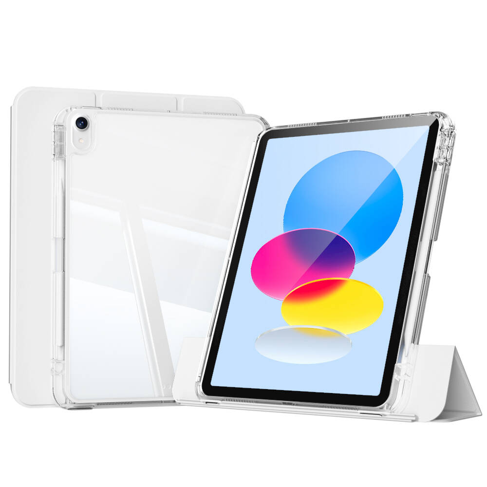 Apple iPad 10.9 2022 (10th Generation) Case Magnetic Detachable Airbag Zore Sliding Tablet Case Gray
