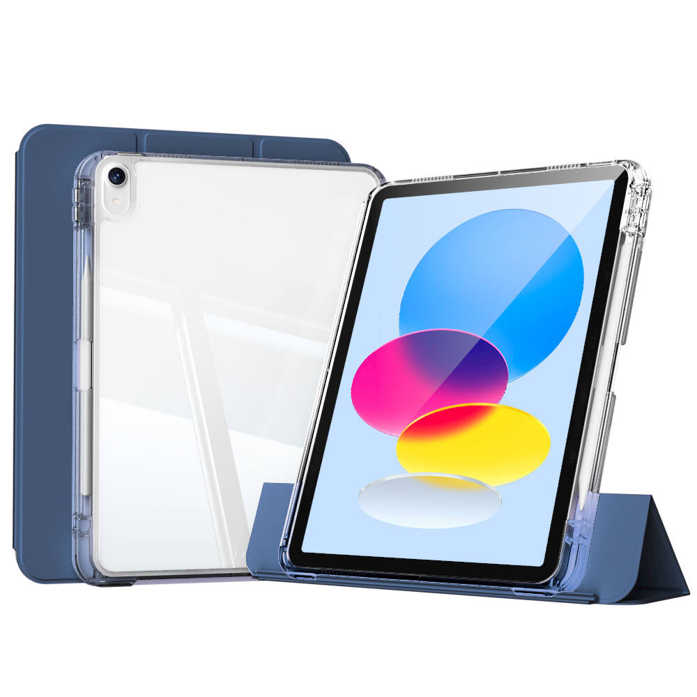 Apple iPad 10.9 2022 (10th Generation) Case Magnetic Detachable Airbag Zore Sliding Tablet Case Blue Light