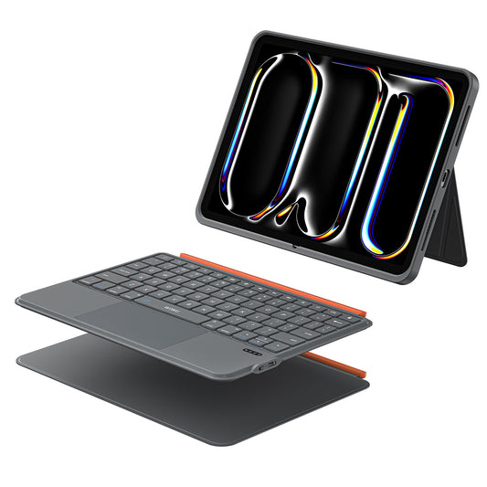 Apple iPad 10.9 2022 (5.Nesil) Wiwu MK-005 Combo 3in1 Kalem Bölmeli Klavyeli Standlı Kılıf