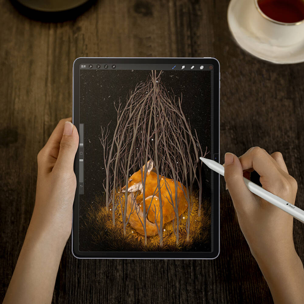 Apple iPad 11.Nesil 2025 Benks Mat Paper-Like Ekran Koruyucu Şeffaf