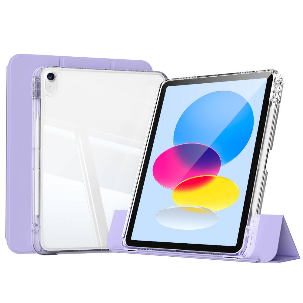 Apple iPad 11th Generation 2025 Case Magnetic Detachable Airbag Zore Sliding Tablet Case Lavender