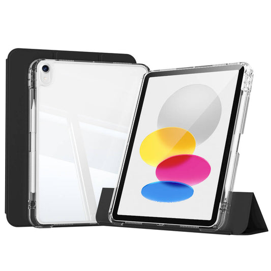 Apple iPad 11.Nesil 2025 Kılıf Magnetik Ayrılabilen Airbagli Zore Sliding Tablet Kılıfı Siyah