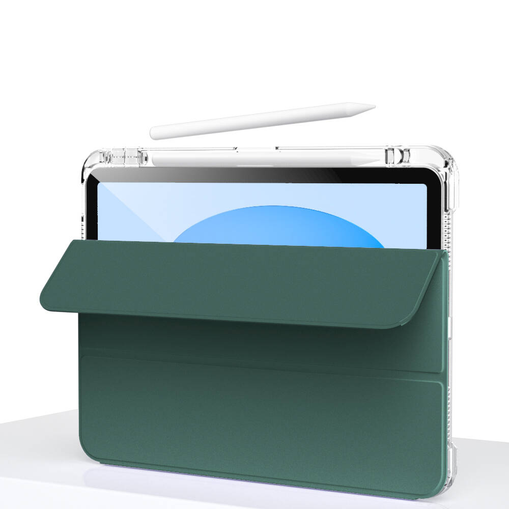 Apple iPad 11.Nesil 2025 Kılıf Magnetik Ayrılabilen Airbagli Zore Sliding Tablet Kılıfı Siyah