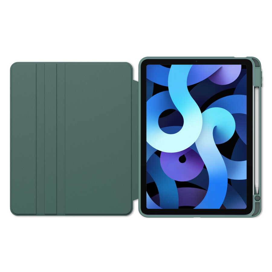 Apple iPad 11th Generation 2025 Case Zore Nylon Rotating Stand Case Black