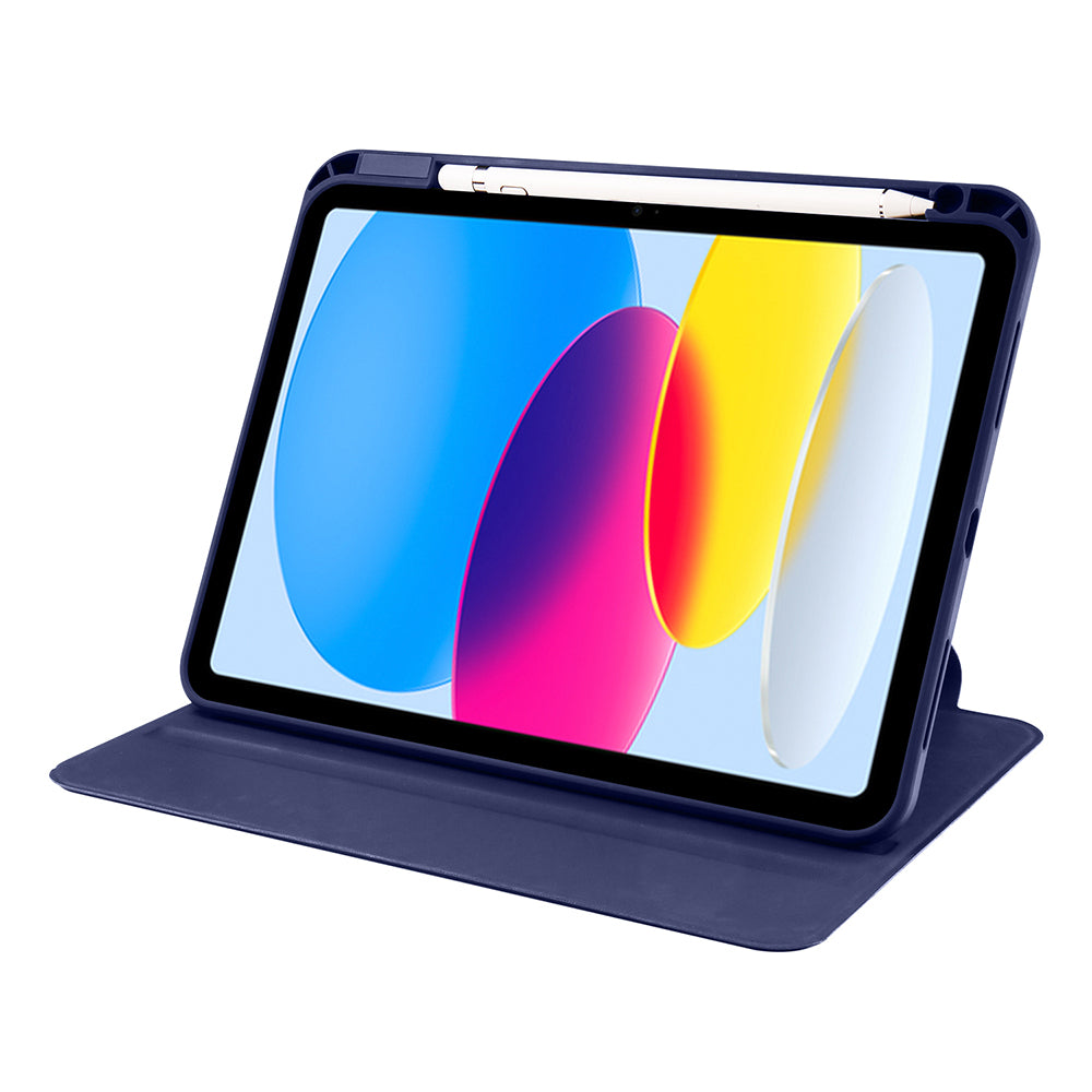 Apple iPad 11th Generation 2025 Case Zore Thermal Pen Compartment Rotating Stand Case Lilac