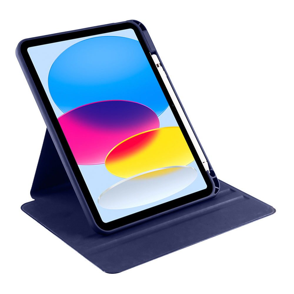 Apple iPad 11th Generation 2025 Case Zore Thermal Pen Compartment Rotating Stand Case Lavendery Gray