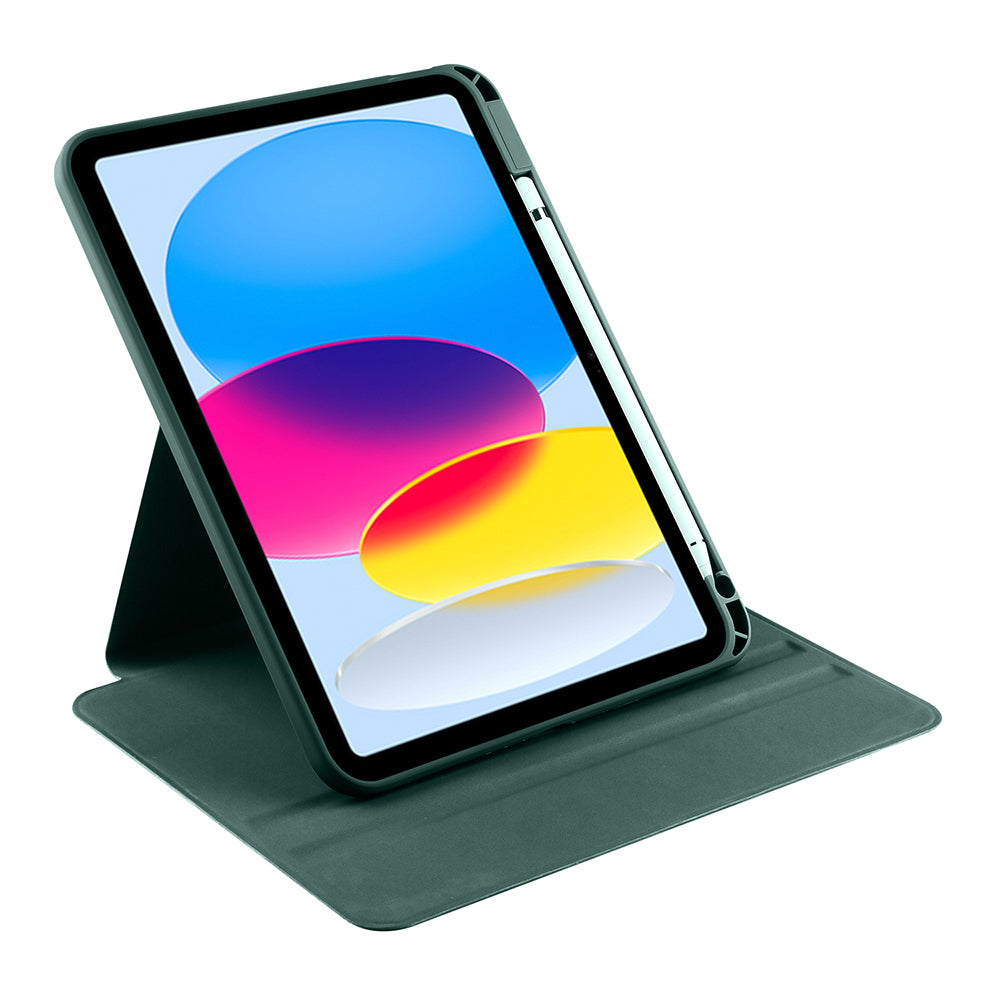 Apple iPad 11th Generation 2025 Case Zore Thermal Pen Compartment Rotating Stand Case Gray