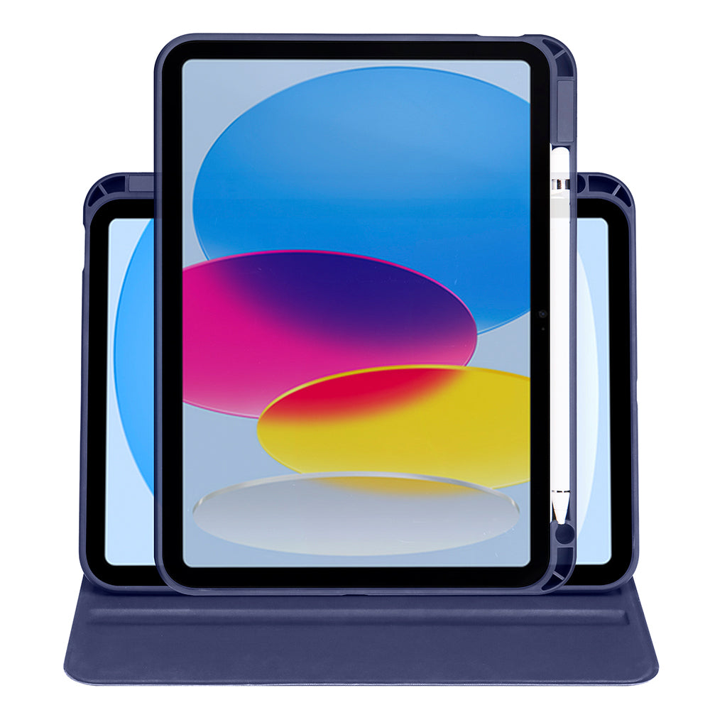 Apple iPad 11th Generation 2025 Case Zore Thermal Pen Compartment Rotating Stand Case Lavendery Gray