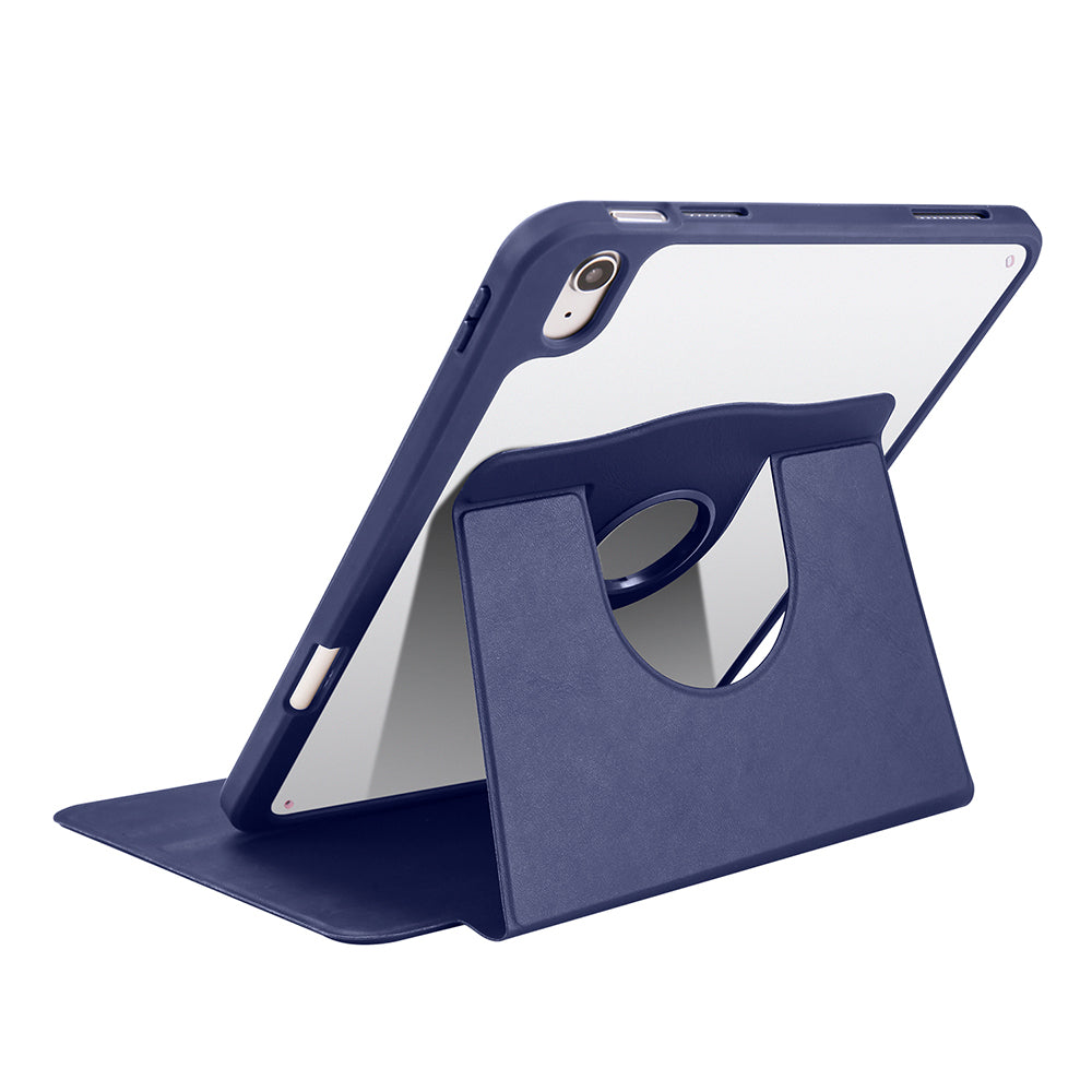 Apple iPad 11th Generation 2025 Case Zore Thermal Pen Compartment Rotating Stand Case Gray