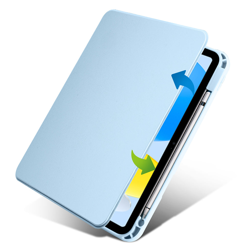 Apple iPad 11th Generation 2025 Case Zore Thermal Pen Compartment Rotating Stand Case Dark Green