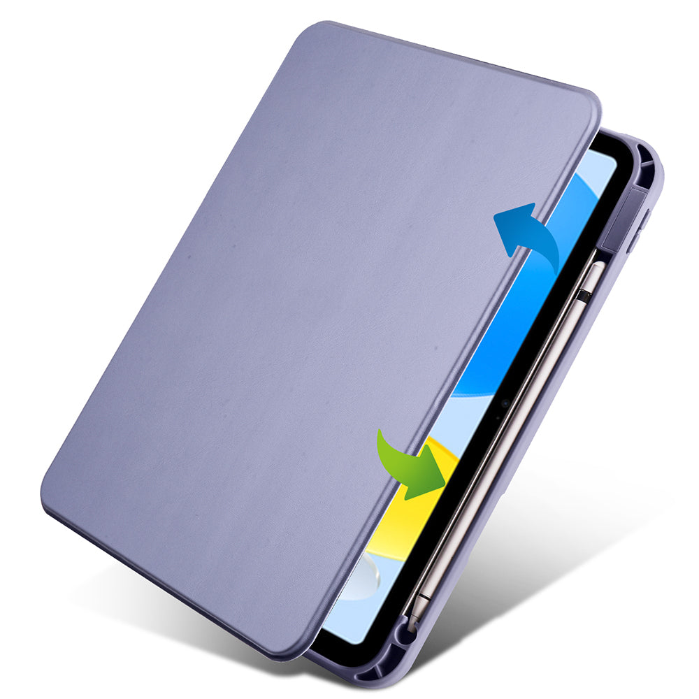 Apple iPad 11th Generation 2025 Case Zore Thermal Pen Compartment Rotating Stand Case Gray