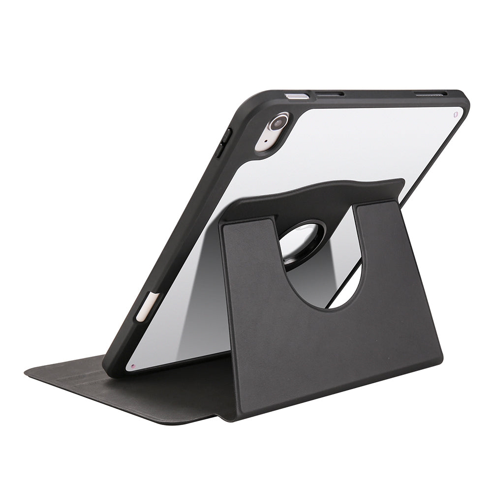 Apple iPad 11th Generation 2025 Case Zore Thermal Pen Compartment Rotating Stand Case Gray