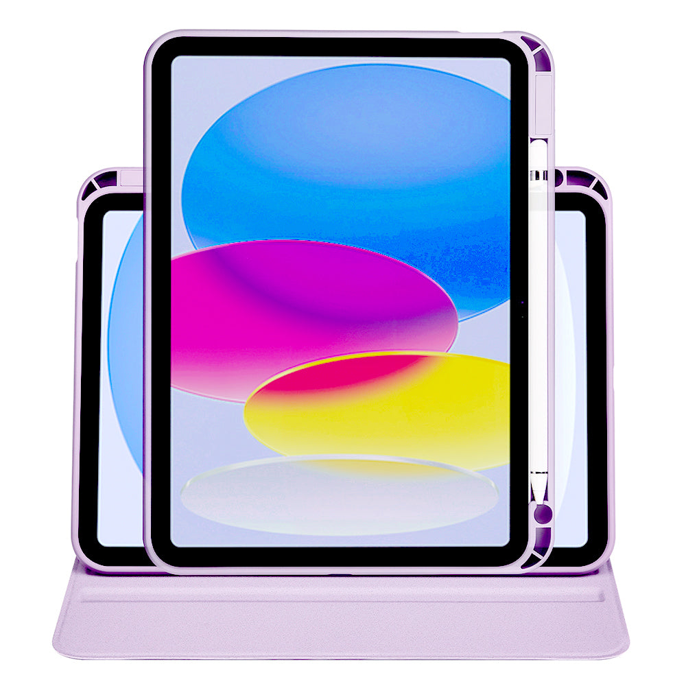 Apple iPad 11.Nesil 2025 Kılıf Zore Termik Kalem Bölmeli Dönebilen Standlı Kılıf Mavi