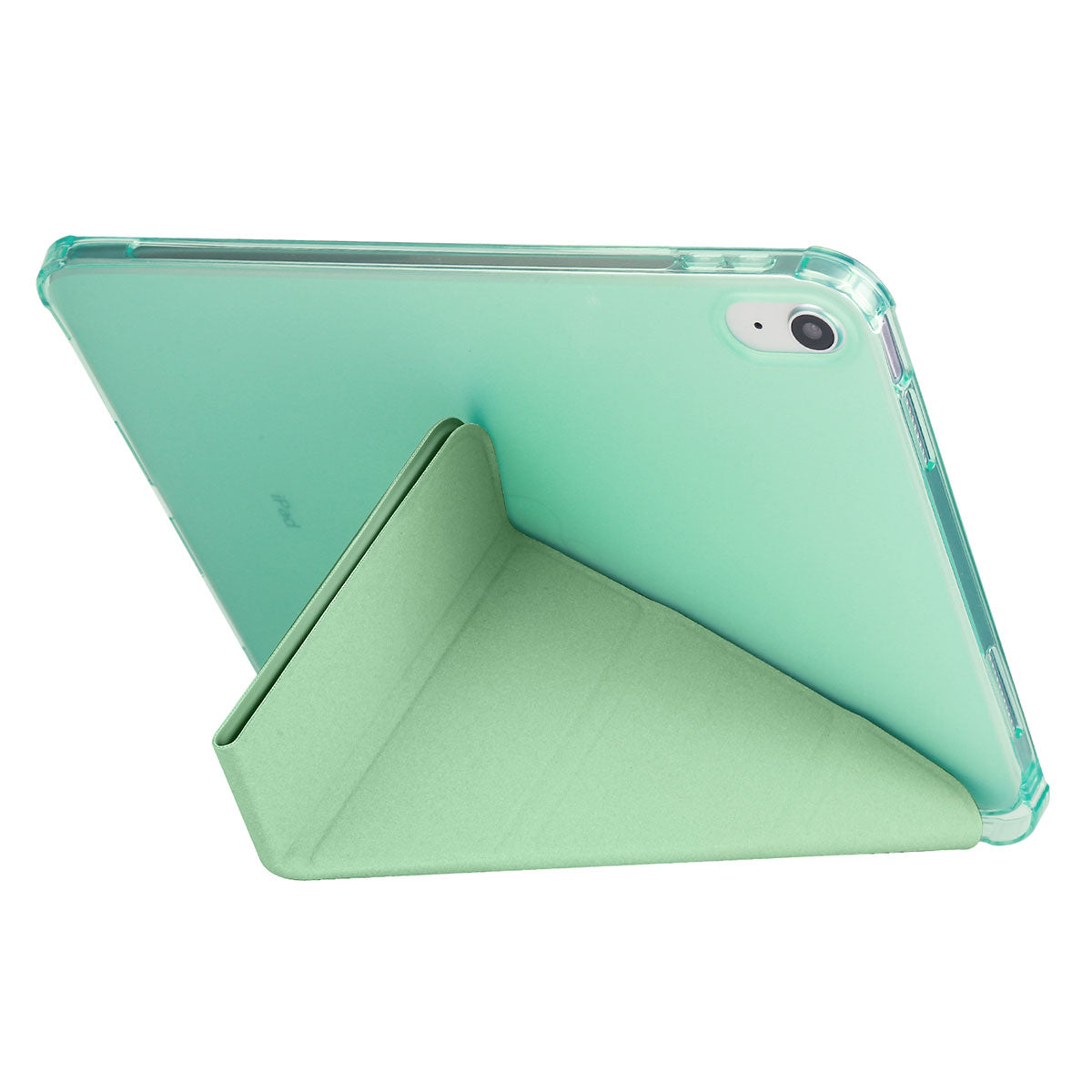 Apple iPad 11.Nesil 2025 Kılıf Zore Tri Folding Kalem Bölmeli Standlı Kılıf Yeşil