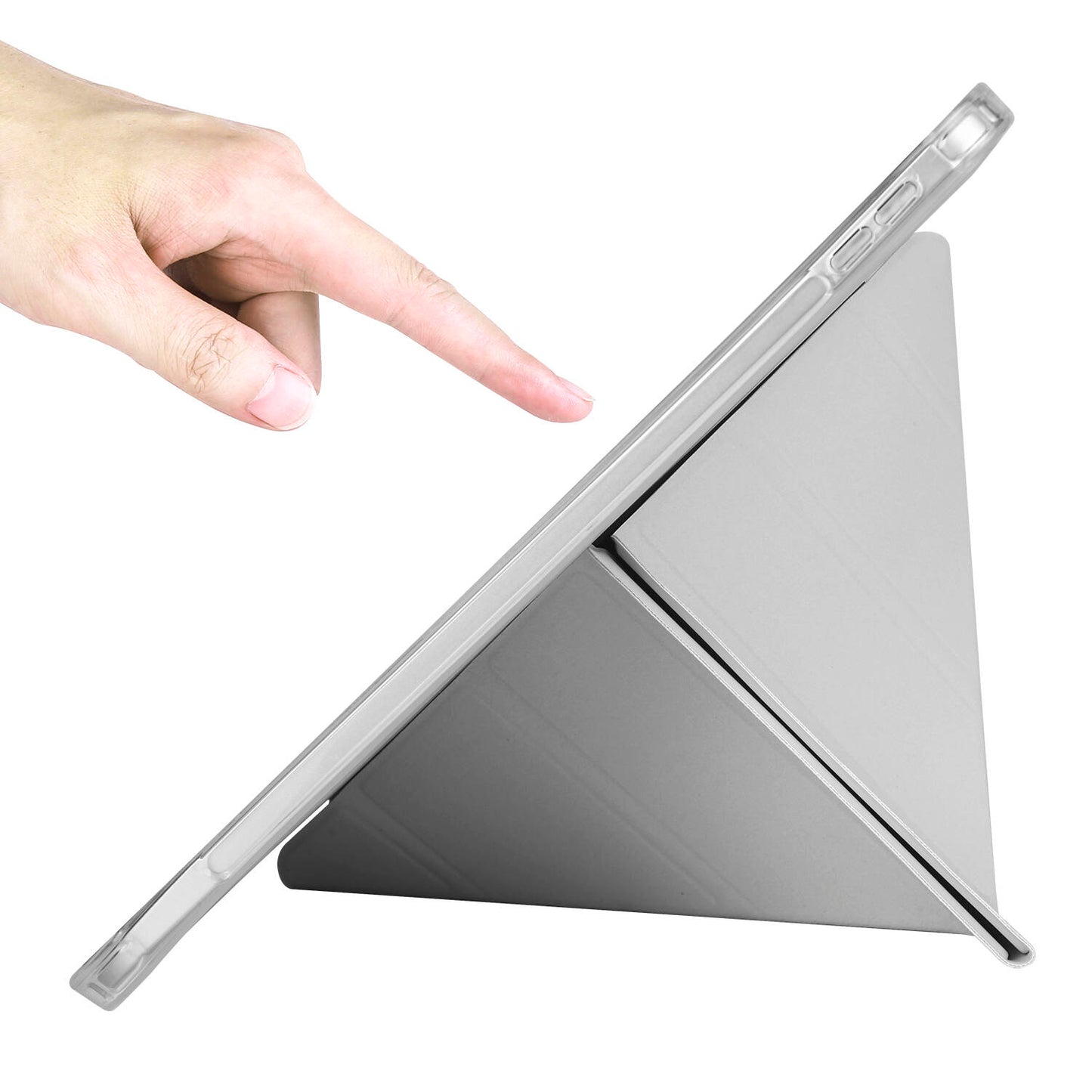 Apple iPad 11.Nesil 2025 Kılıf Zore Tri Folding Kalem Bölmeli Standlı Kılıf Mor