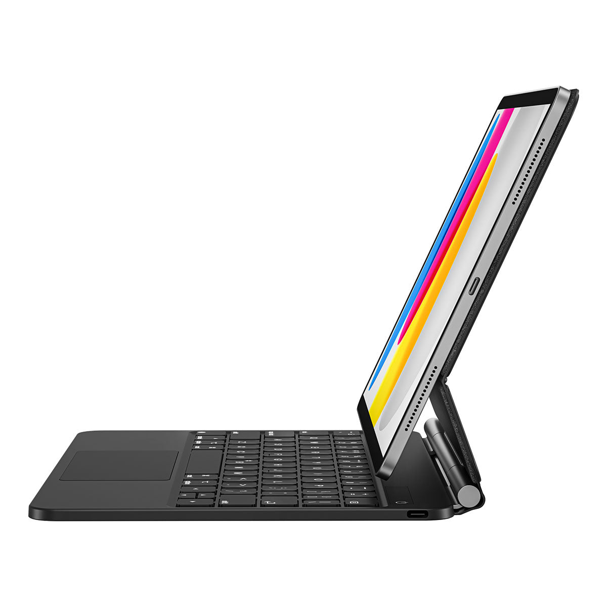 Apple iPad 11.Nesil 2025 Klavyeli Kılıf Touchpad Klavye Aydınlatmalı Wiwu KX005 Keyboard Siyah