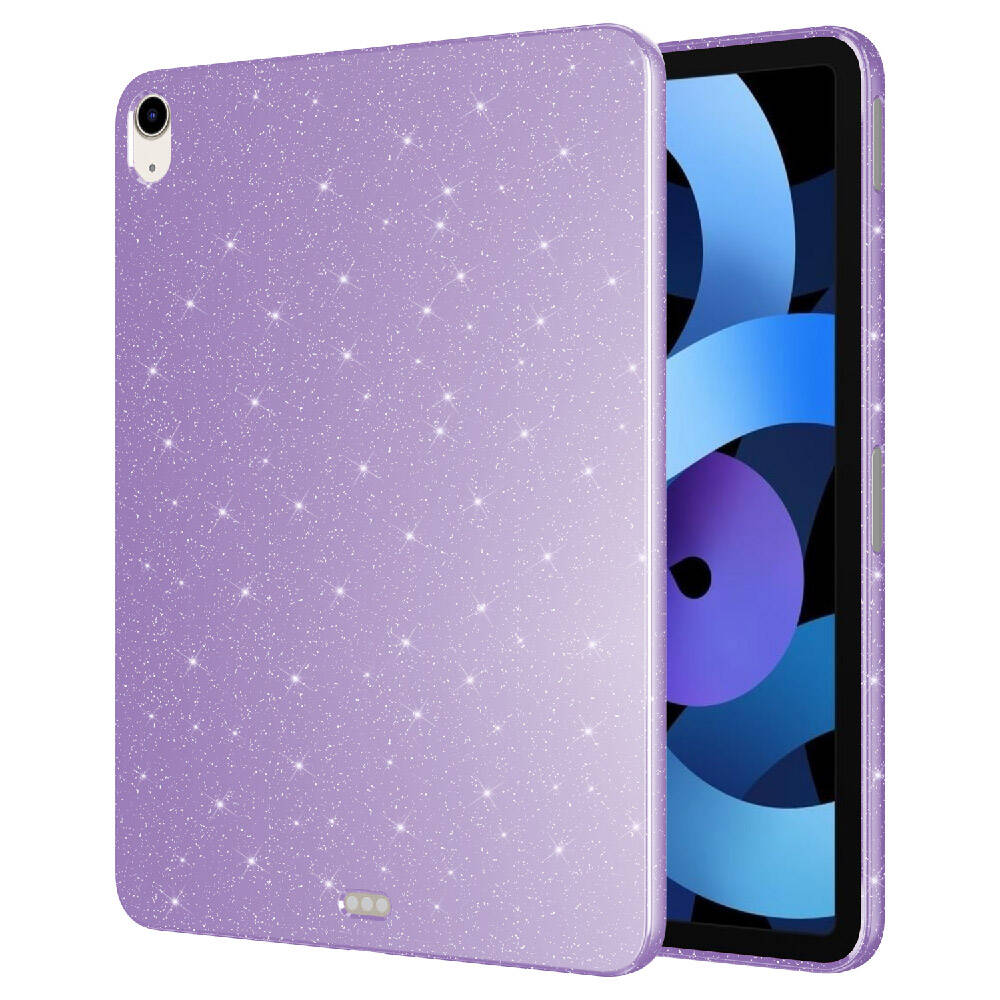 Apple iPad 11th Generation 2025 Glittery Shiny Zore Tablet Cotton Case Lilac