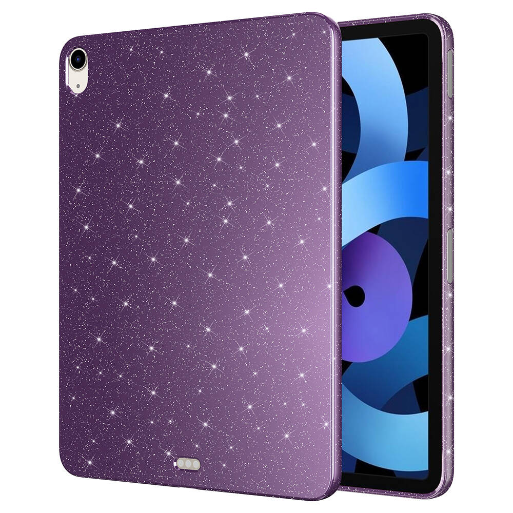 Apple iPad 11th Generation 2025 Glittery Shiny Zore Tablet Cotton Case Silver