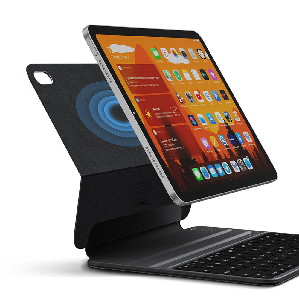 Apple iPad 11.Nesil 2025 Wiwu F15 Klavyeli Standlı Magnetik Kılıf Siyah