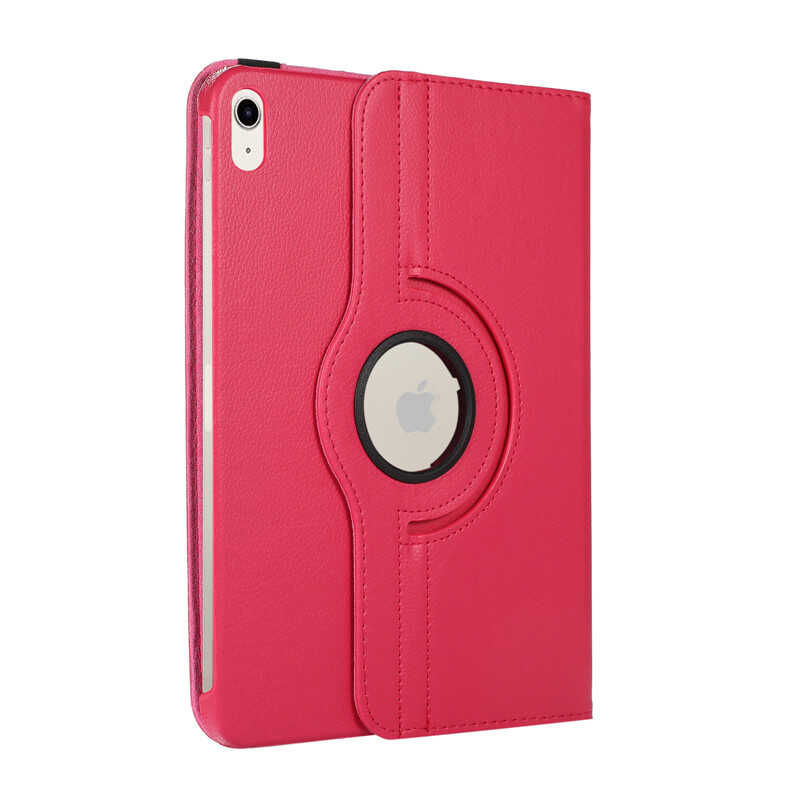 Apple iPad 11th Generation 2025 Zore Rotating Stand Case Pink Dark