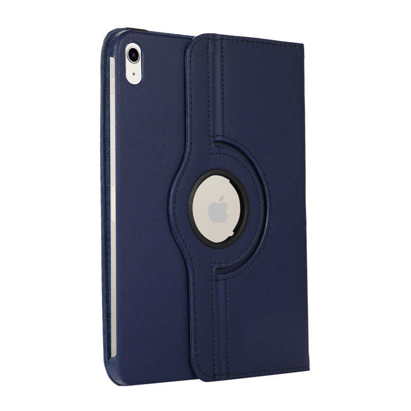 Apple iPad 11th Generation 2025 Zore Rotating Stand Case Navy Blue