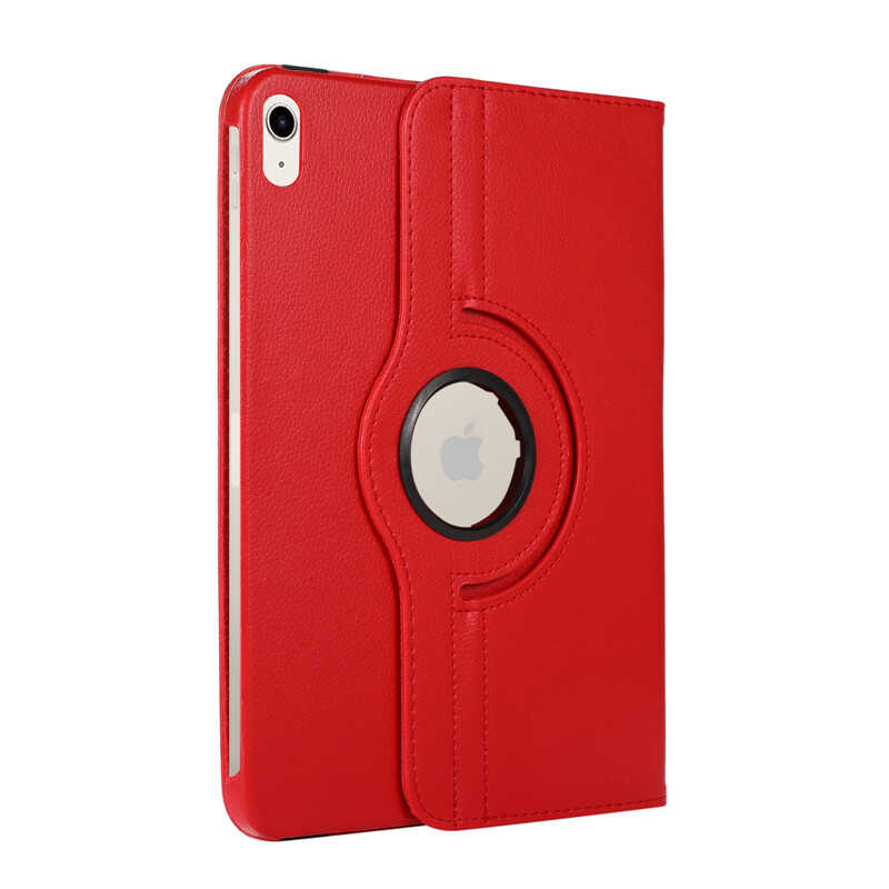 Apple iPad 11th Generation 2025 Zore Rotating Stand Case Red