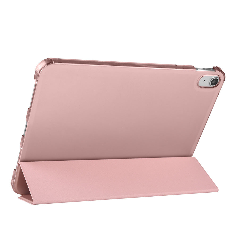 Apple iPad 11th Generation 2025 Zore Smart Cover with Pencil Compartment and Stand 1-in-1 Case Gold
