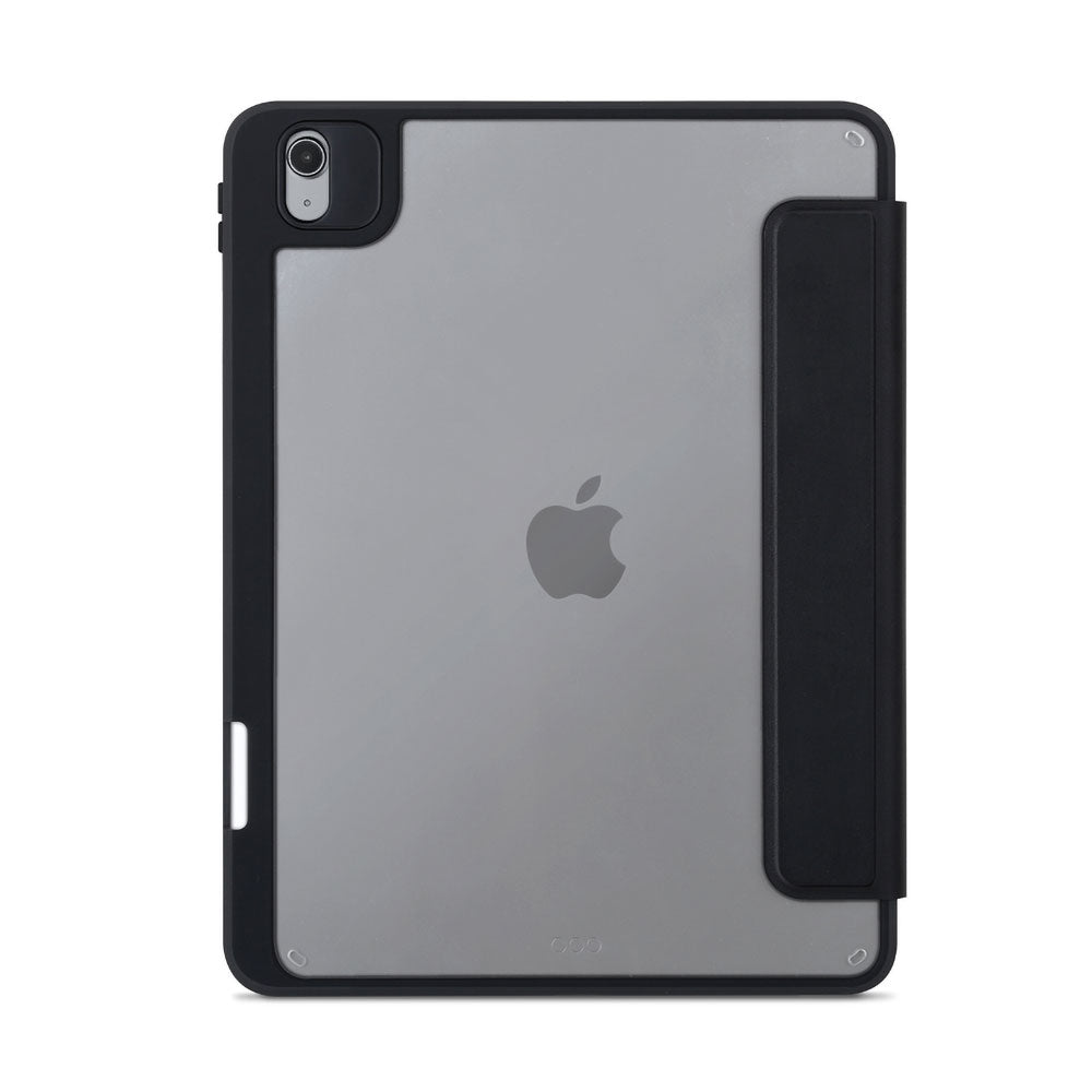 Apple iPad Air 10.9 2020 (4.Nesil) Kılıf SkinArma Sticker Tasarımlı Arkası Şeffaf Çıkarılabilir Magnetik Henko Kılıf Siyah