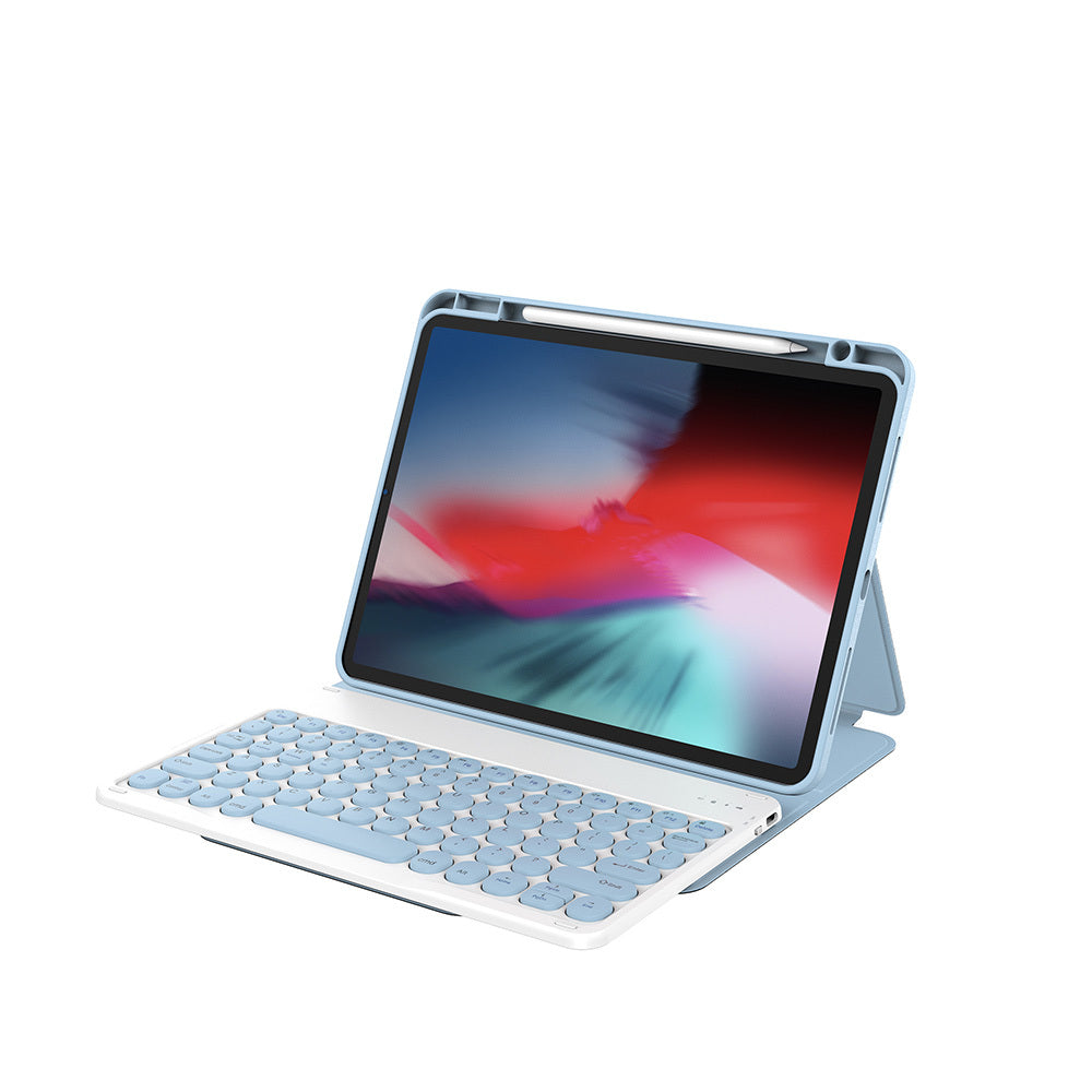 Apple iPad Air 10.9 2020 (4.Nesil) Wiwu Protective Gizli Kalem Bölmeli Klavyeli Kılıf Siyah