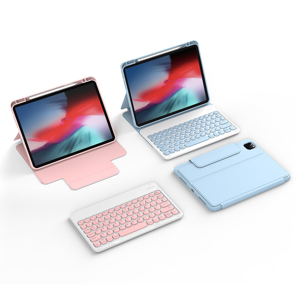Apple iPad Air 10.9 2020 (4.Nesil) Wiwu Protective Gizli Kalem Bölmeli Klavyeli Kılıf Siyah