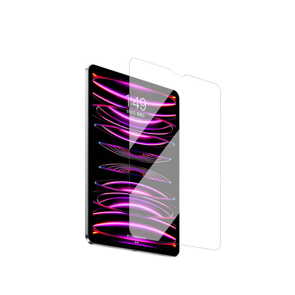 Apple iPad Air 10.9 2020 (4.Nesil) Wiwu Wi-GQ002 iVista 5 Katmanlı Temperli Cam Ekran Koruyucu + Kolay Uygulama Aparatı Renksiz