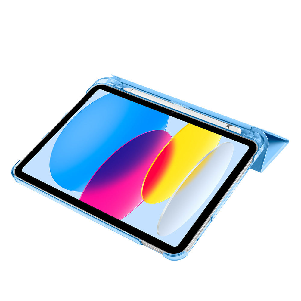 Apple iPad Air 10.9 2022 (10.Nesil) Zore Smart Cover Kalem Bölmeli Standlı 1-1 Kılıf Rose Gold